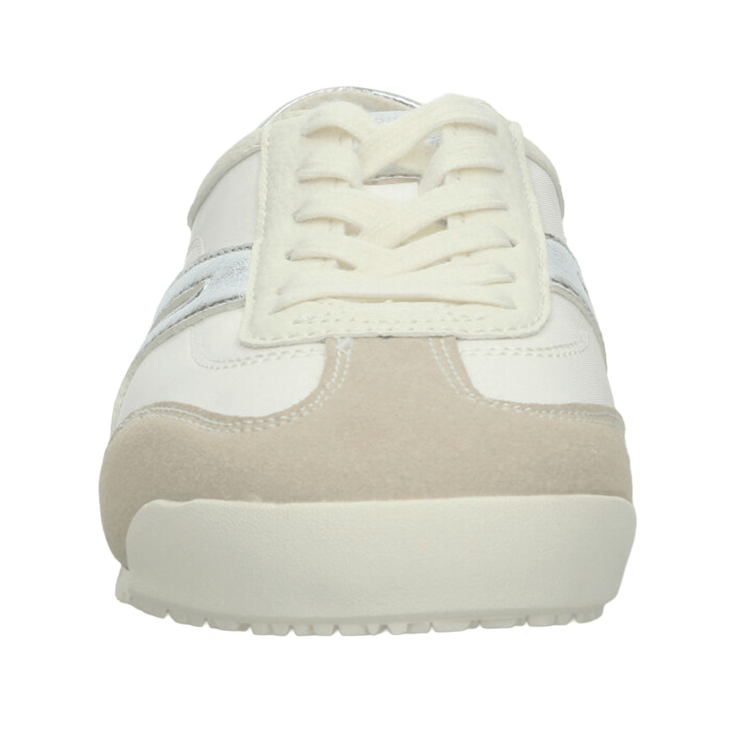 Tenis Ozono Dama Casual Beige Plateado Mujer — imagen 6