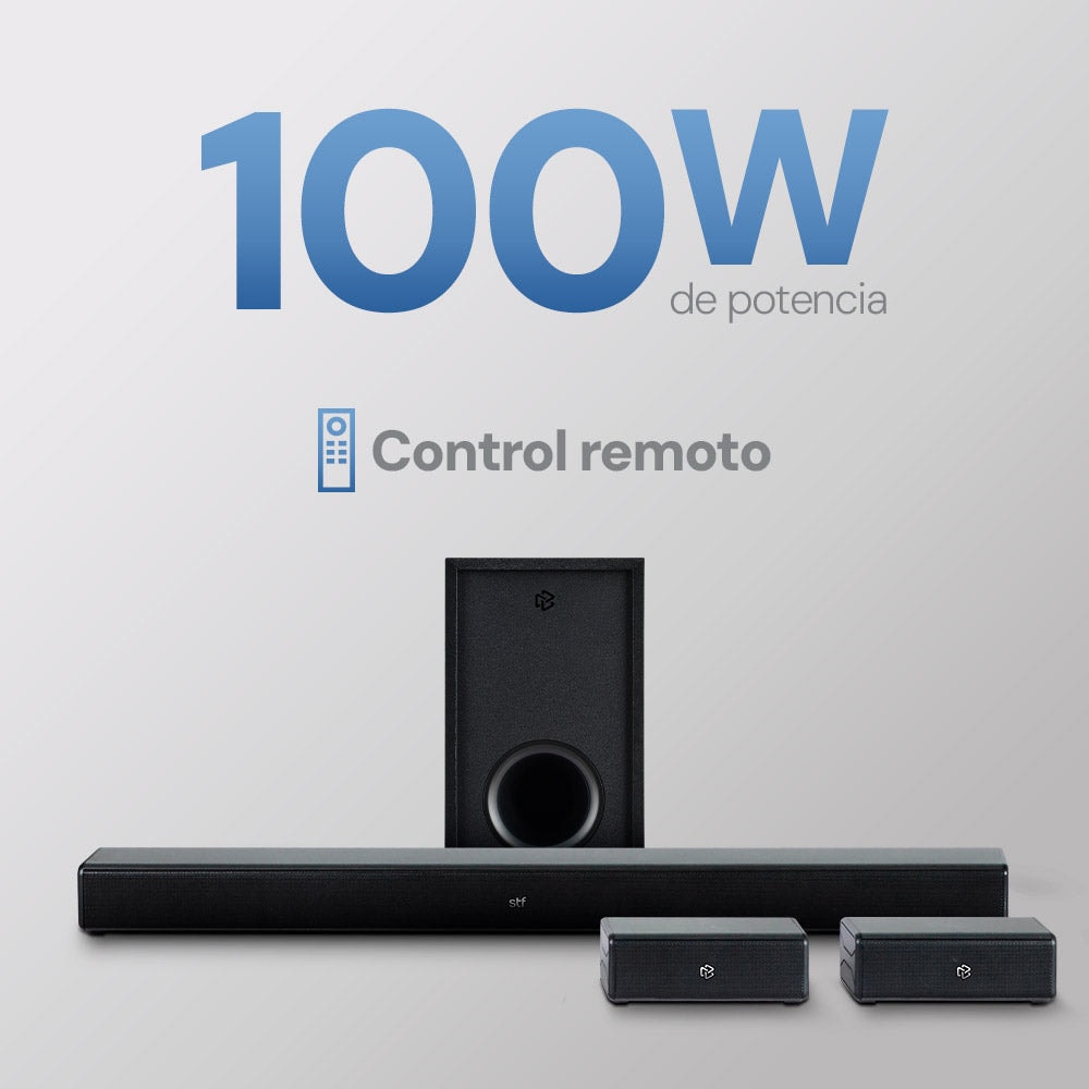 Barra de Sonido Home Audio 5.1 STF Subwoofer Alambrico 90W HDMI / OPTICO / 3.5mm AUX / USB — imagen 5