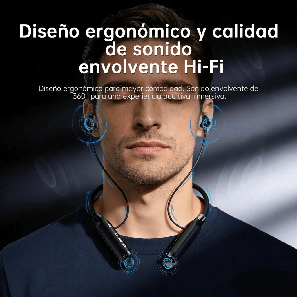 G-Tide EG22 Audífonos Neckband inalámbricos, micrófono, pantalla digital — imagen 3