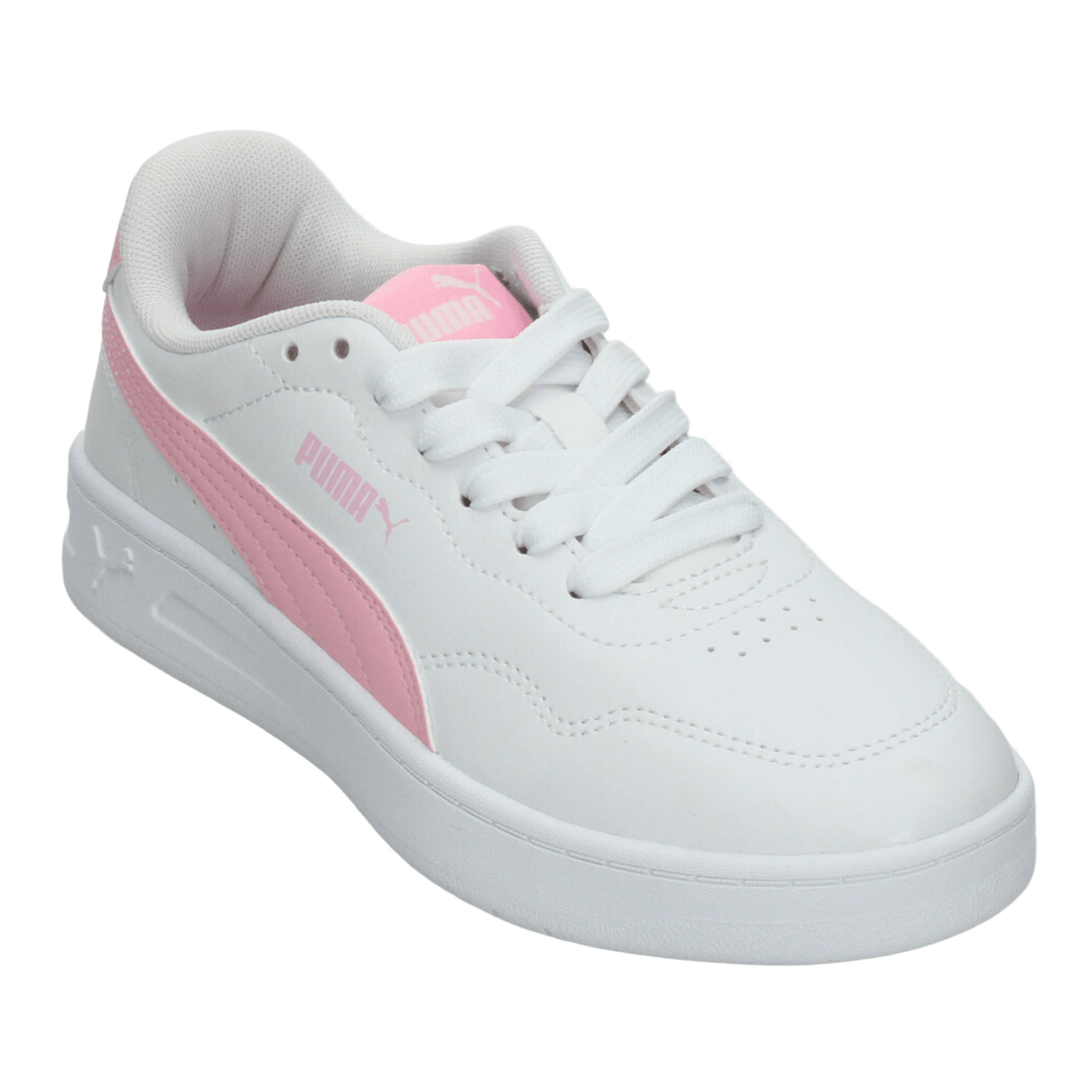 Tenis Puma Court Classic Clean Niña Blanco Casual Infantil T22-26 — imagen 5