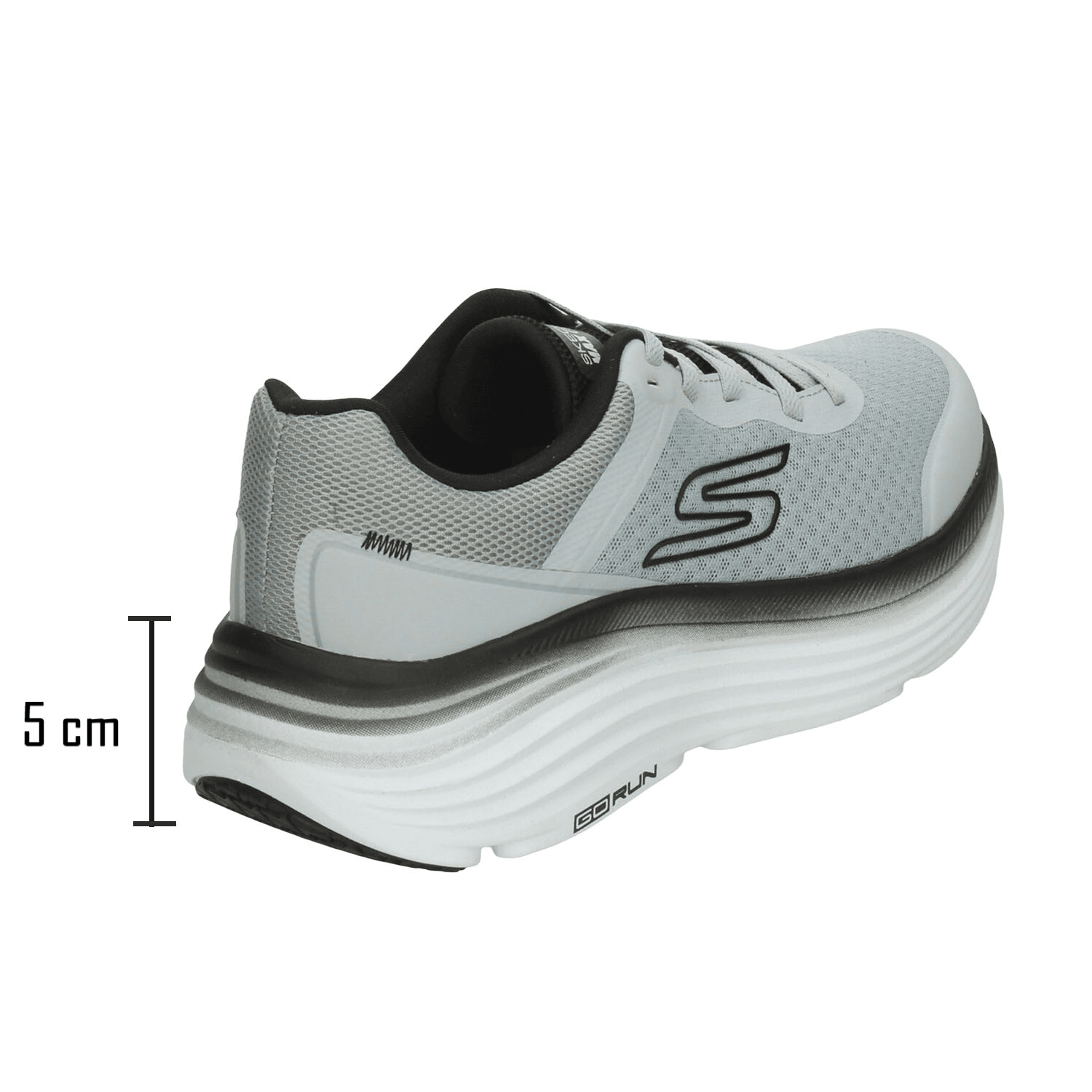 Tenis Skechers Max Cushioning Hombre Gris Running Deportivo Caballero — imagen 4