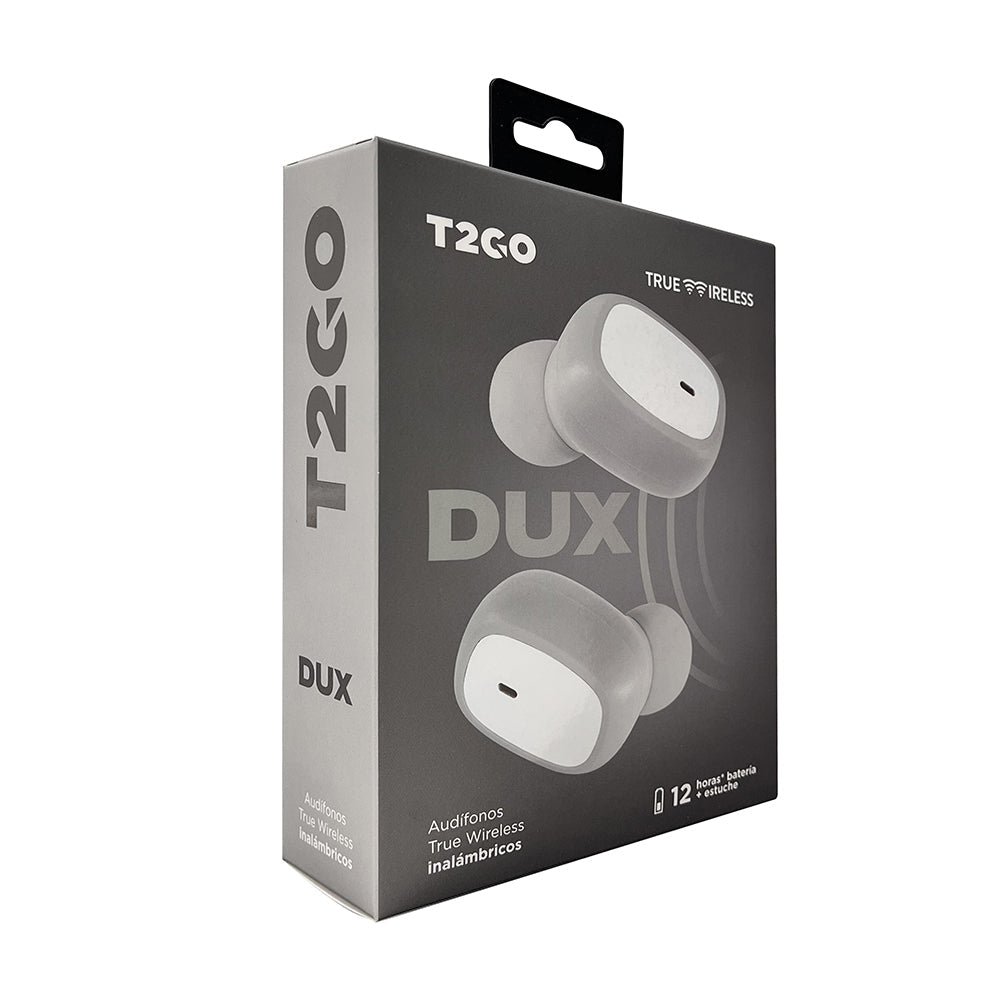 Audífonos Inalámbricos Tws Dux T2GO 3hrs Uso Micrófono Gris — imagen 7