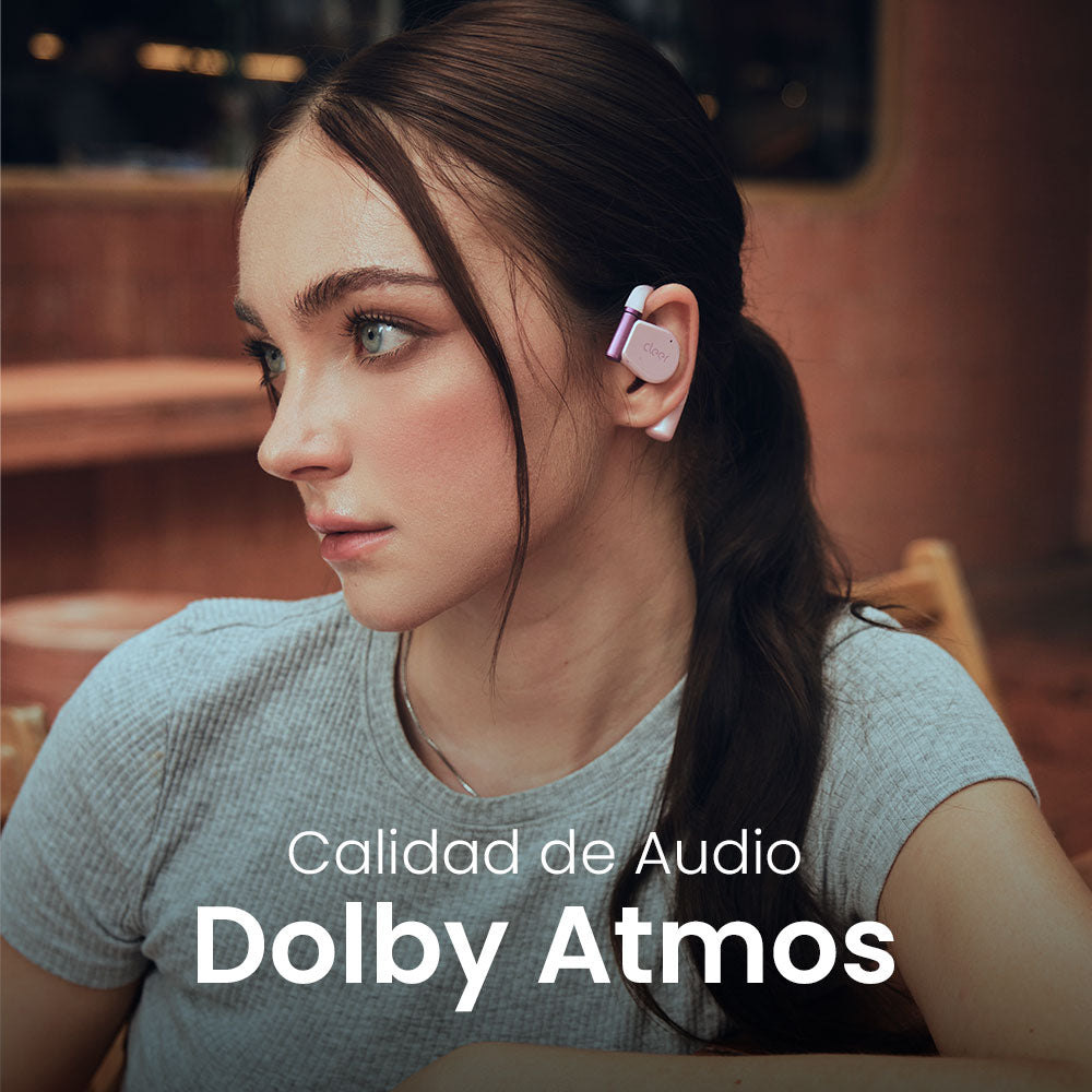 Audifonos Cleer ARC 3 Open-Ear: Sonido Hi-Res, Dolby Atmos, 50h Batería, IPX7 rosa — imagen 3