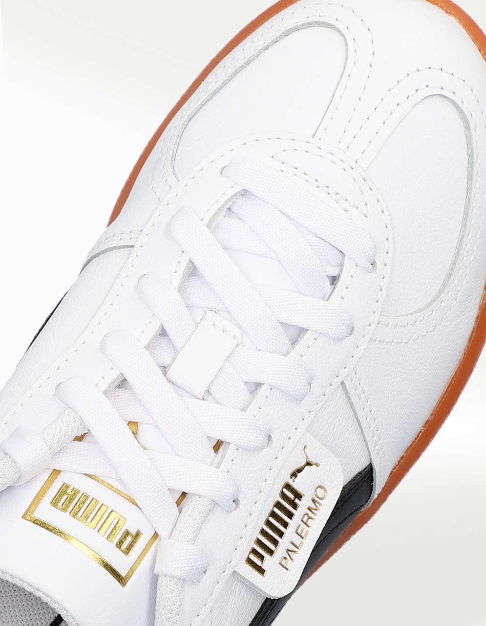 Tenis Puma Palermo Elevata LTH Blanco Negro - Mujer — imagen 5