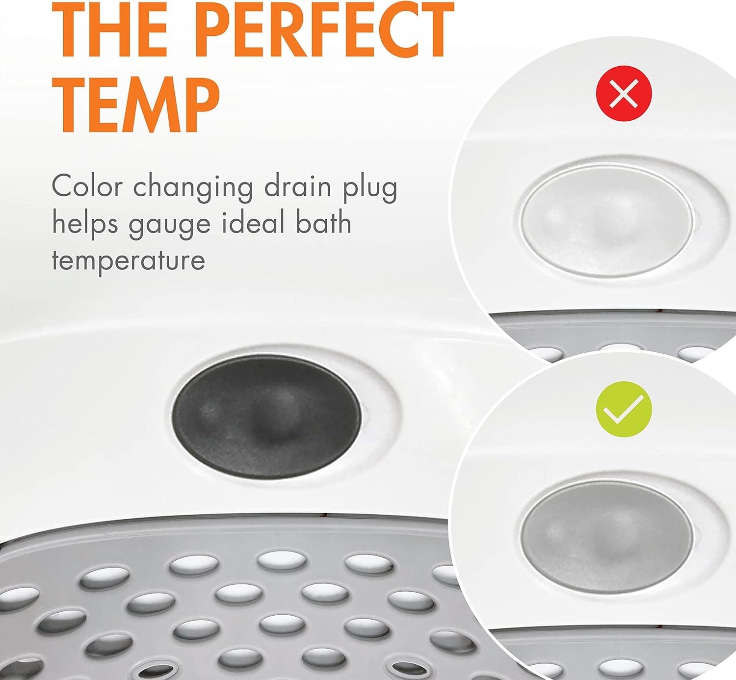 Bañera Bebé Boon Soak Gris Ergonómica Ajustable — imagen 2