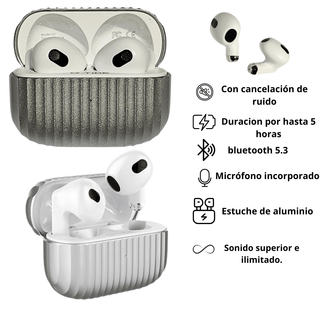 Smartwatch Filwans GTR Plata + Audifonos G-Tide H21 Plata — imagen 9