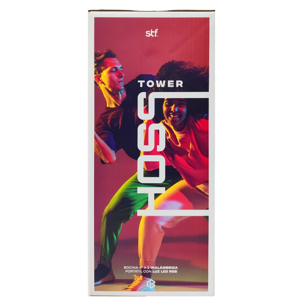 Bocina Portatil Hoss Tower 4x2 STF 10W 5hrs Uso Funcion Tws — imagen 8