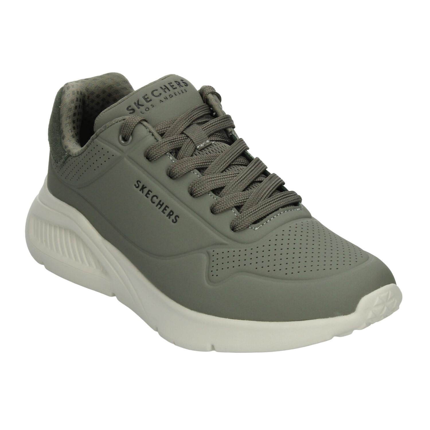 Tenis Hombre Skechers Uno Verde Oliva Casual Caballero — imagen 5