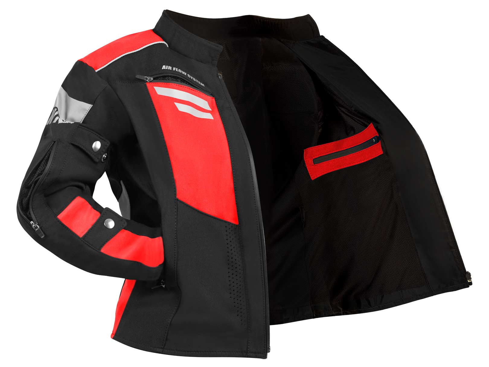 Chamarra moto mujer impermeable protecciones biker WKL 85 NR — imagen 10