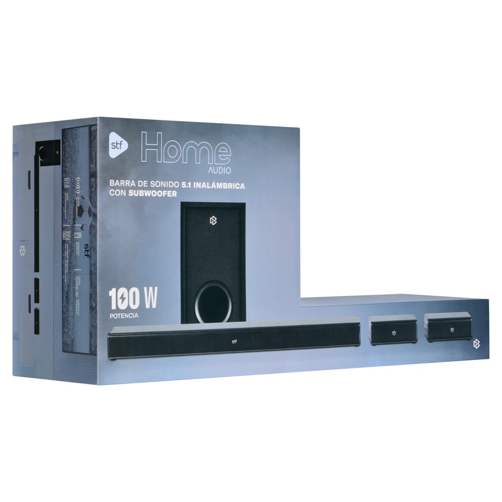 Barra de Sonido Home Audio 5.1 STF Subwoofer Alambrico 90W HDMI / OPTICO / 3.5mm AUX / USB — imagen 13