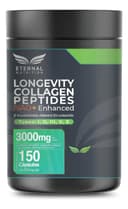 Longevity: Colágeno Hidrolizado + NAD+, Péptidos Tipos I, II, III, V y X, 150 Cápsulas