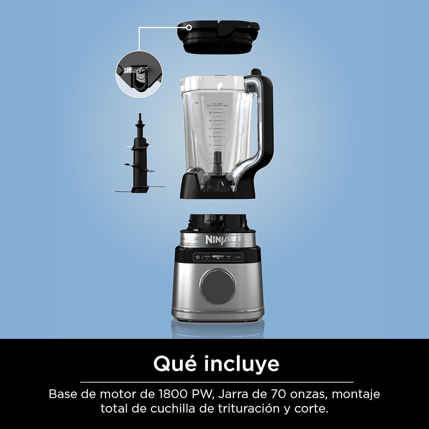 Licuadora Ninja TB201LAA Premium Blender BlendSense 1800W 72 Oz Plata — imagen 7