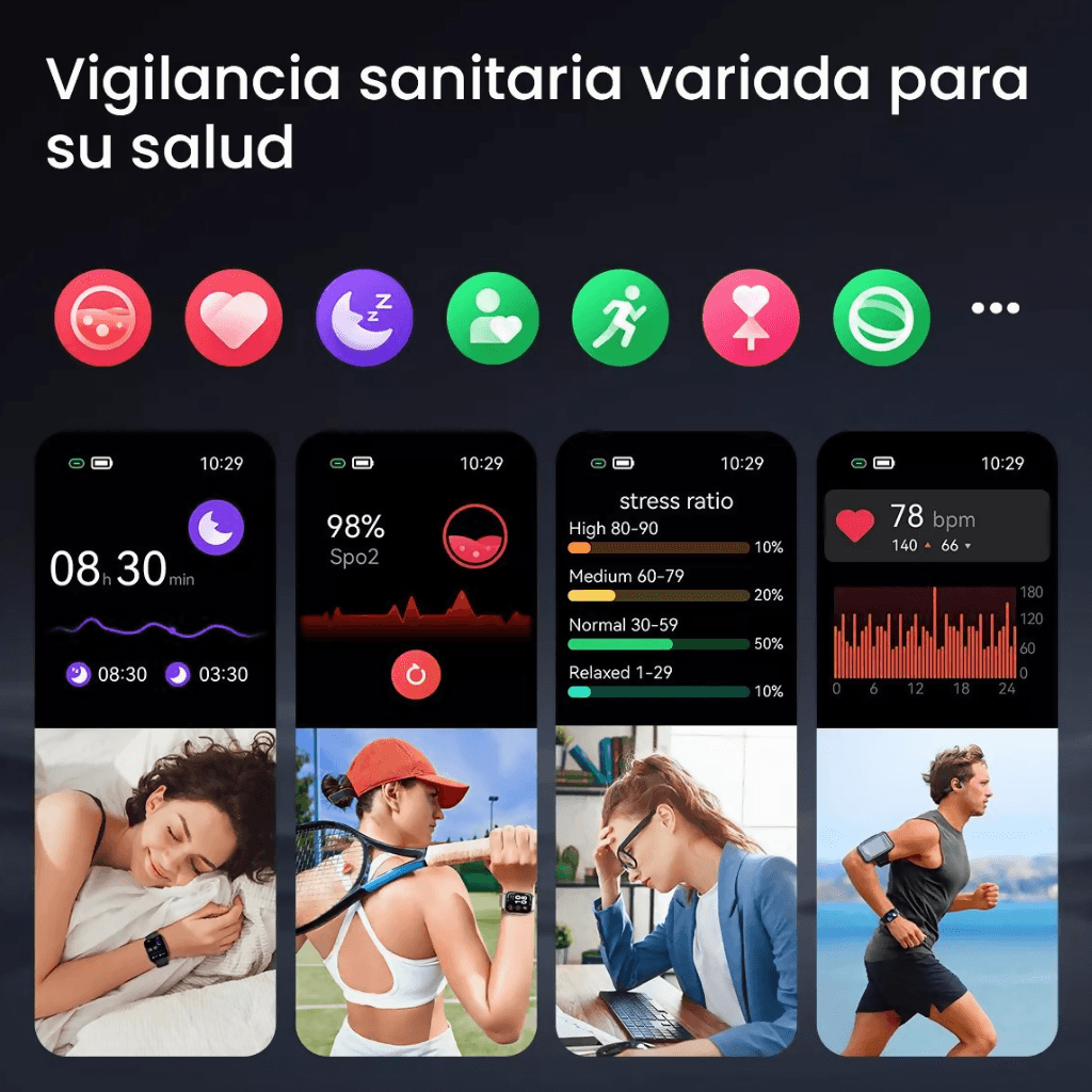 Smartwatch Filwans Gts Mini (dorado) + Audífonos Redmi Buds 4 Active — imagen 10