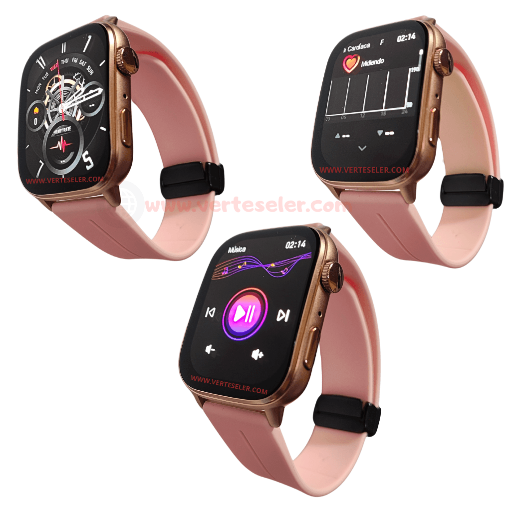 G-Tide S6 Pro Smartwatch – Innovación, llamada, notificaciones, correas metálicas,deportes,salud.Dorado. — imagen 12