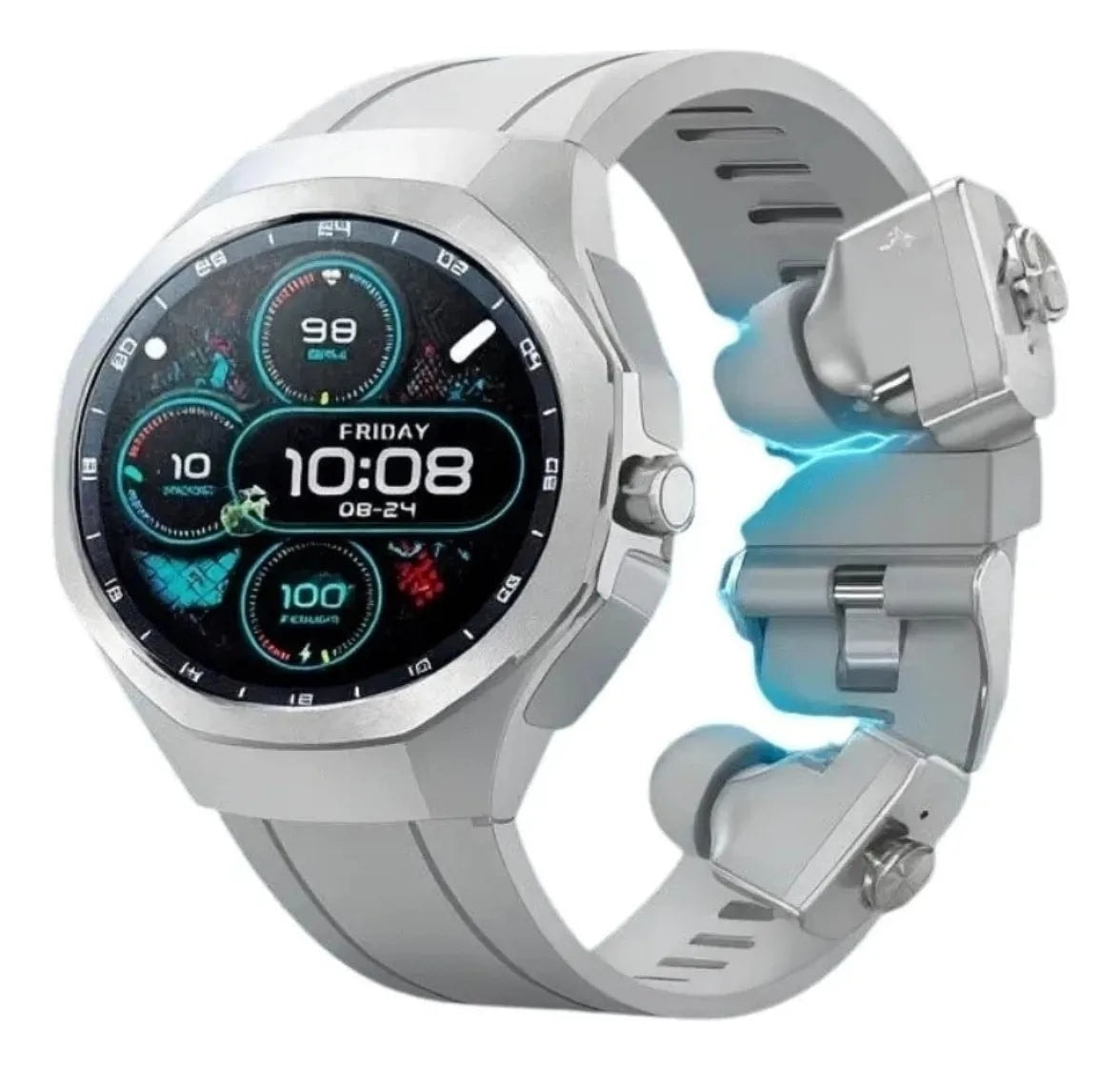 SmartWatch Gtide Series R9 Edge Inteligente Con Audífonos (Plateado) – Tecnología 2 en 1 — imagen 2