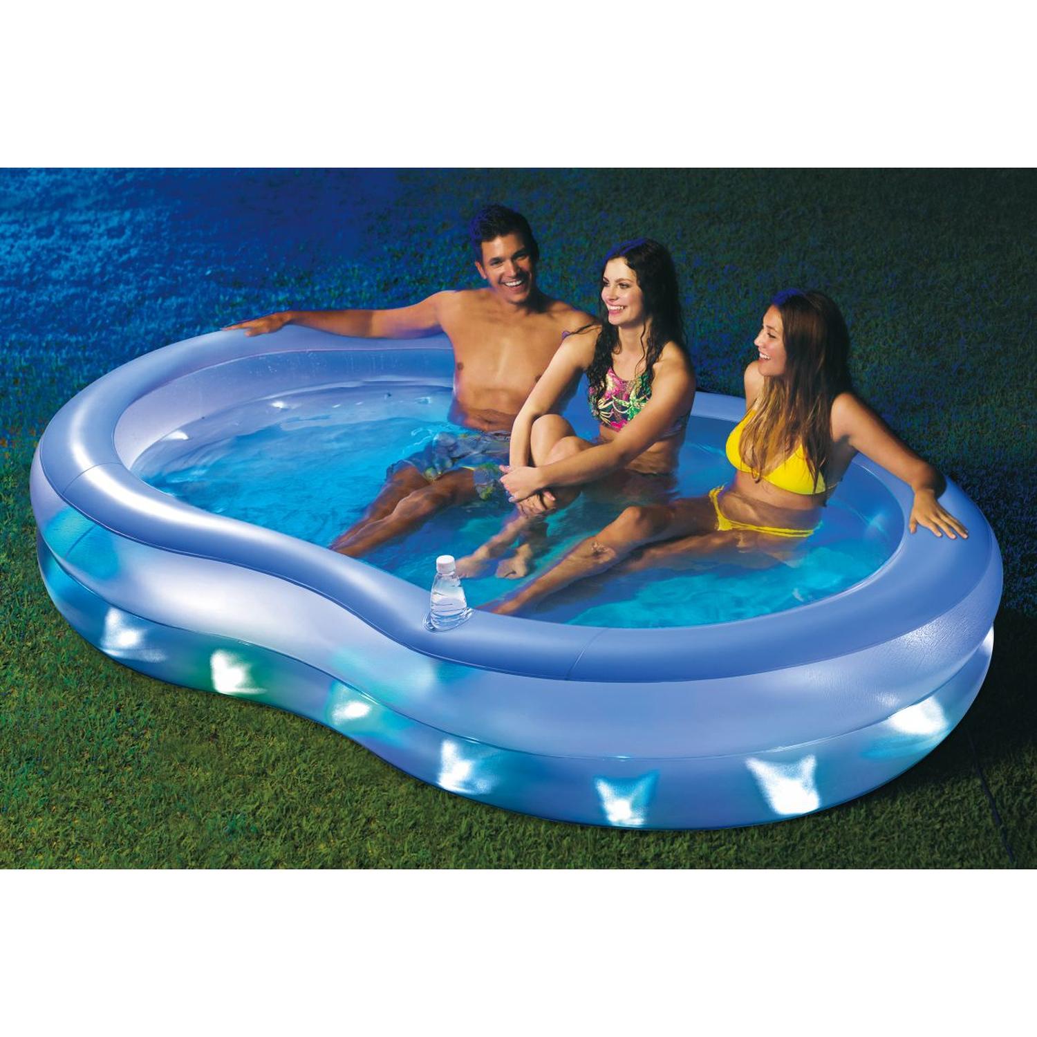 ALBERCA INFLABLE LAGOON CON LUCES LED PLASTICO — imagen 2