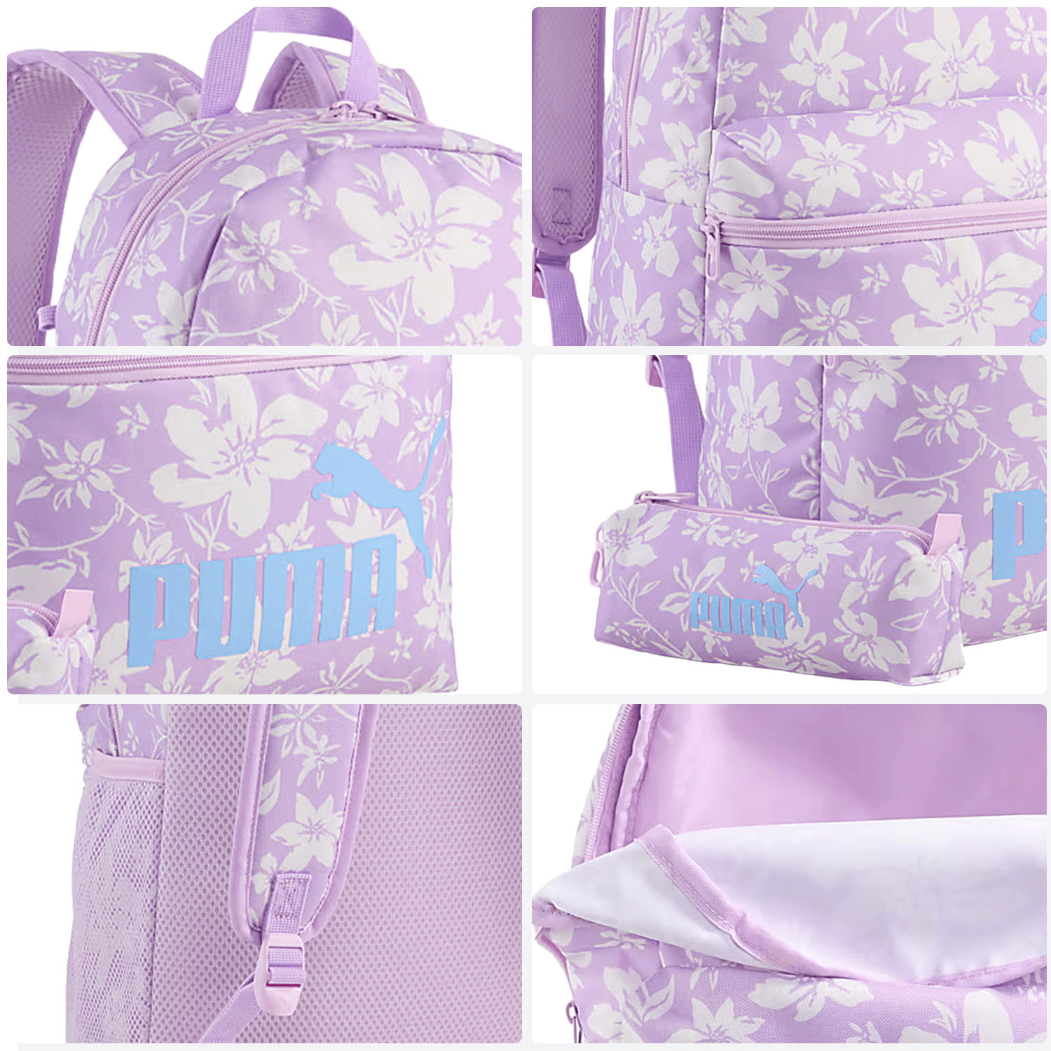 Mochila con lapicera Dama Puma Phase Lila Escolar Mujer 20L — imagen 5