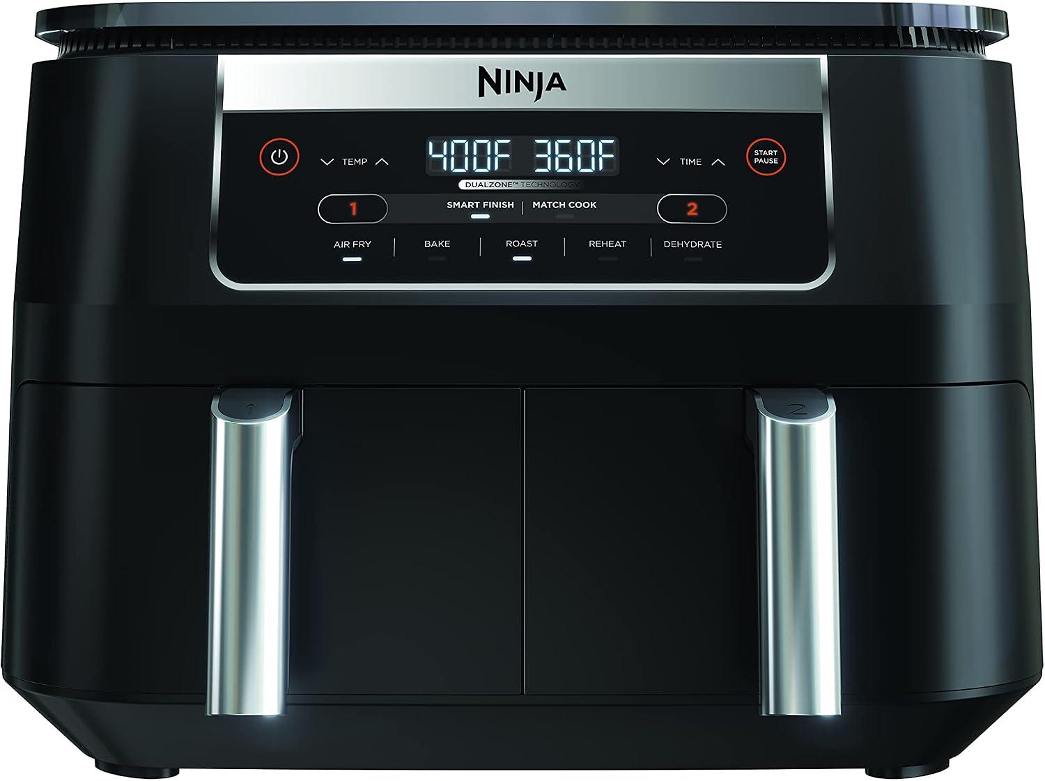 Freidora de Aire Doble Zona Ninja DZ090 Foodi 5 en 1 5.6 L Negra — imagen 1