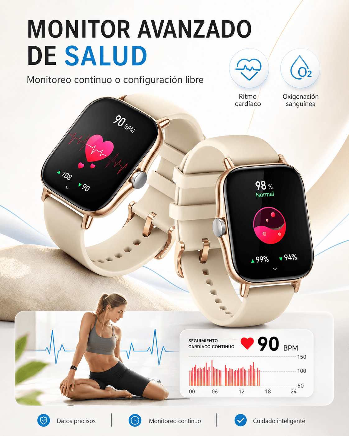 Smartwatch con Llamadas Bluetooth, Pantalla HD 1.75” FM13 , Asistente de Voz y Modos Deportivos — imagen 6