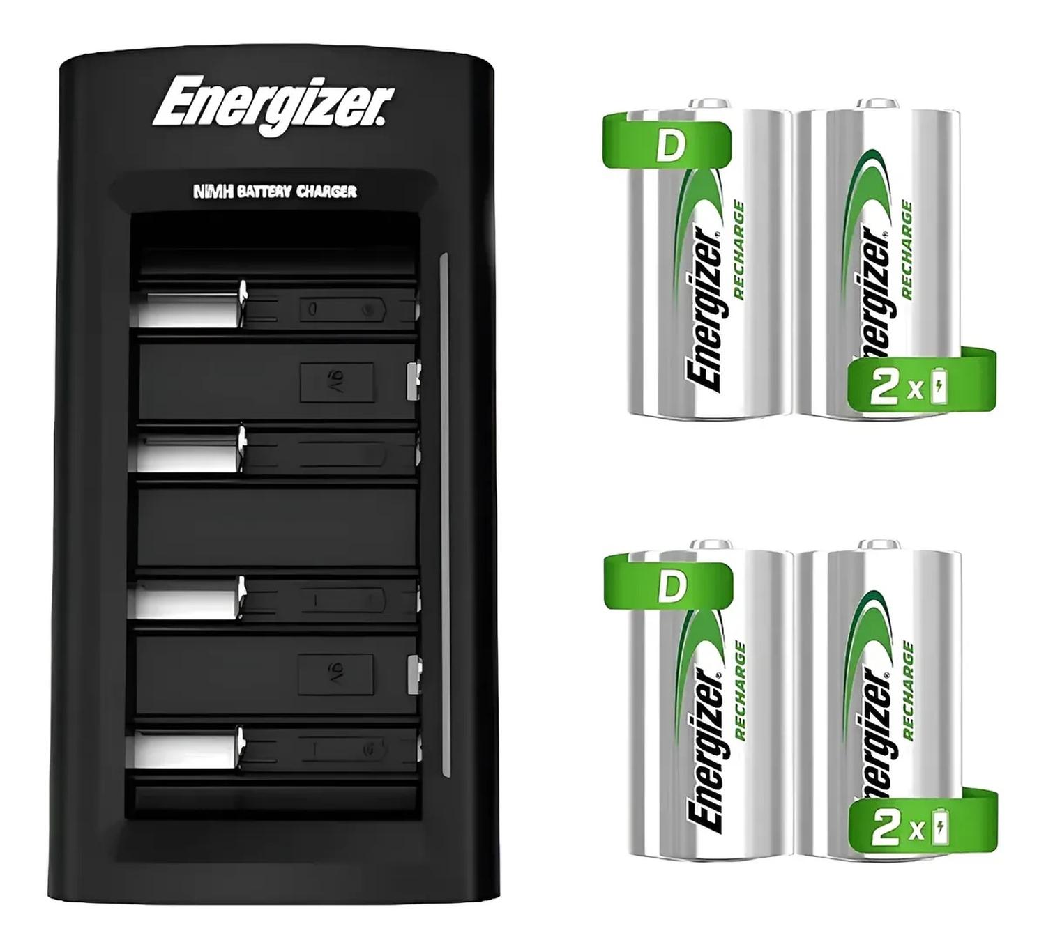 Cargador de Pilas Energizer Mini + 4 Baterías D Recargables — imagen 1