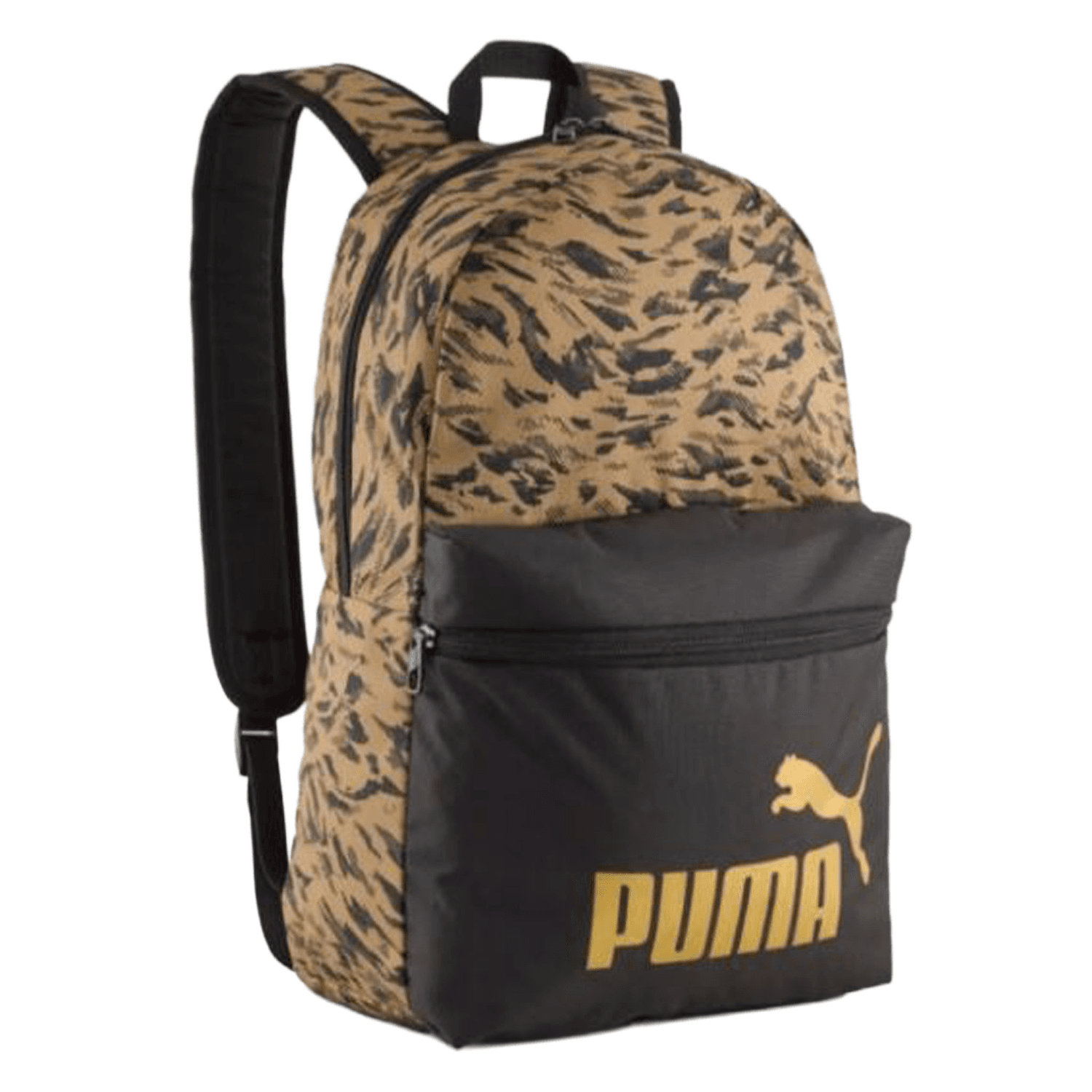 Mochila Unisex Puma Phase Escolar Negro Dorado Caballero 19L — imagen 2