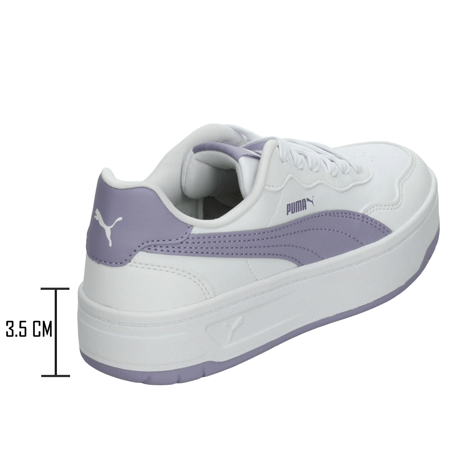 Tenis Puma Court Lally Skye Dama Casual Plataforma Blanco Mujer — imagen 3
