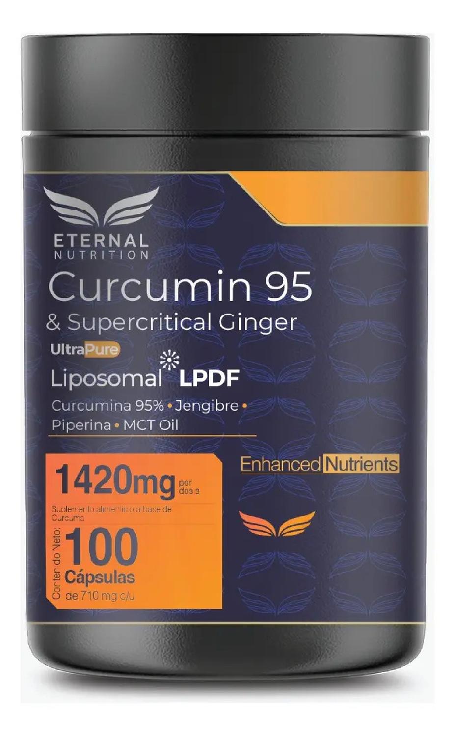 Essentials: Cúrcuma 95%, Jengibre Supercrítico + Piperina, Antiinflamatorio Natural, 100 Cápsulas — imagen 1