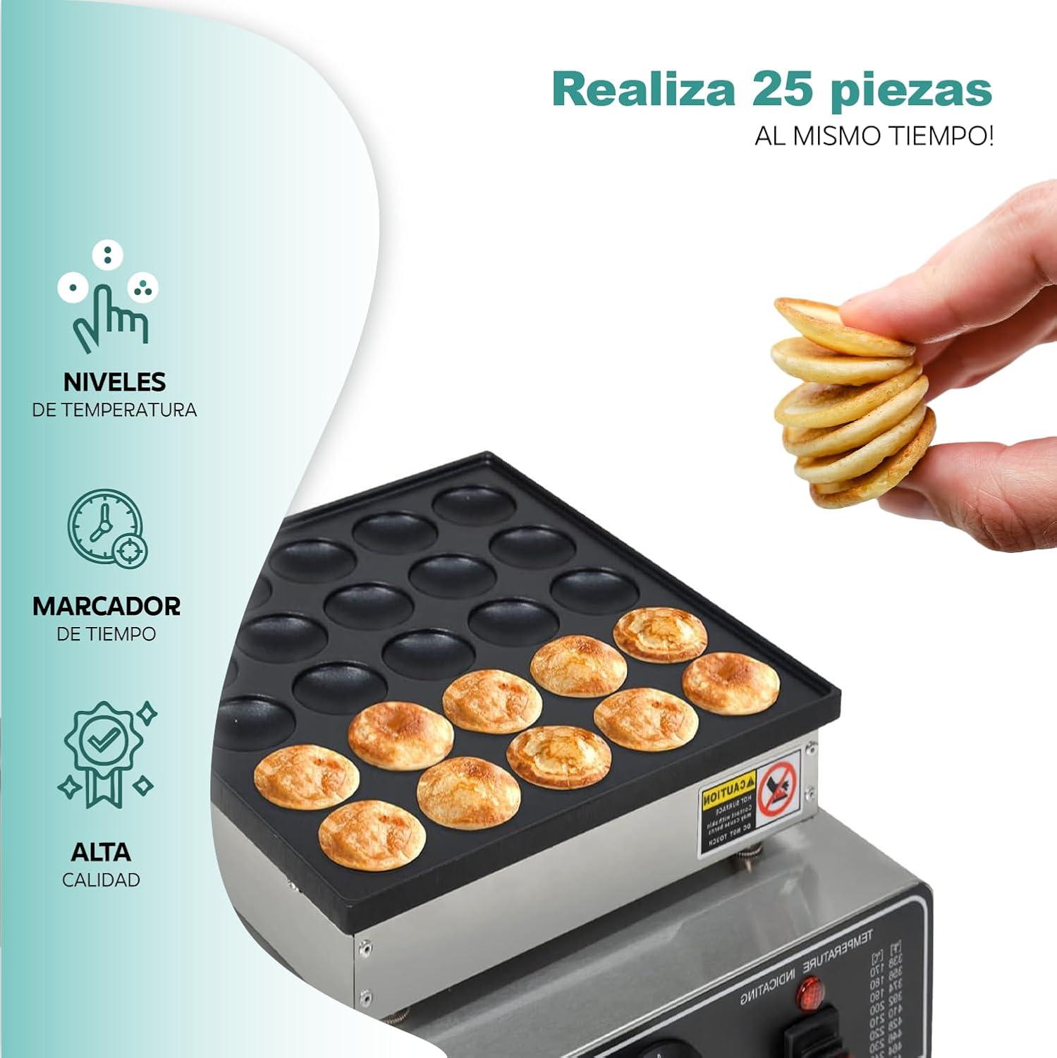 MAQUINA PARA MINI HOTCAKES SWISS NAVY SHTMWAF PARA 25 PZS — imagen 5