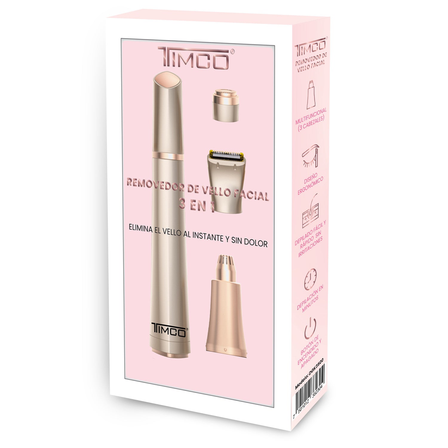 Depiladora Rasuradora Facial Flawless 3 en 1 Timco DGK3500 — imagen 8