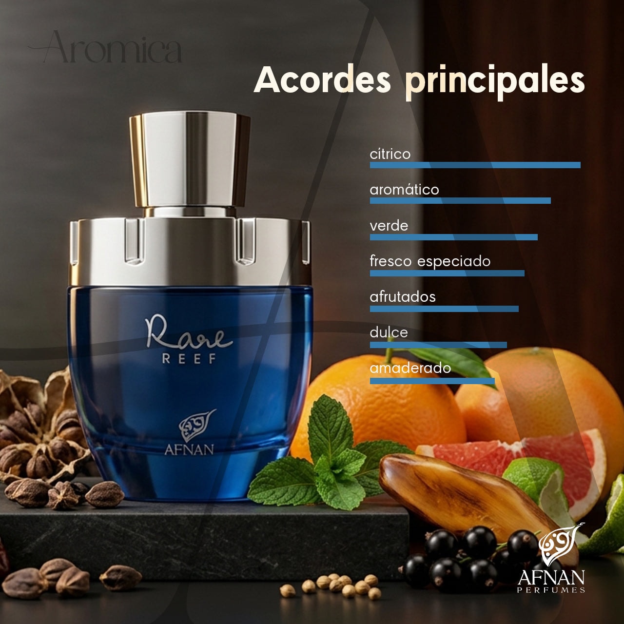 Perfume Árabe Afnan Rare Reef Unisex EDP 100ml — imagen 4