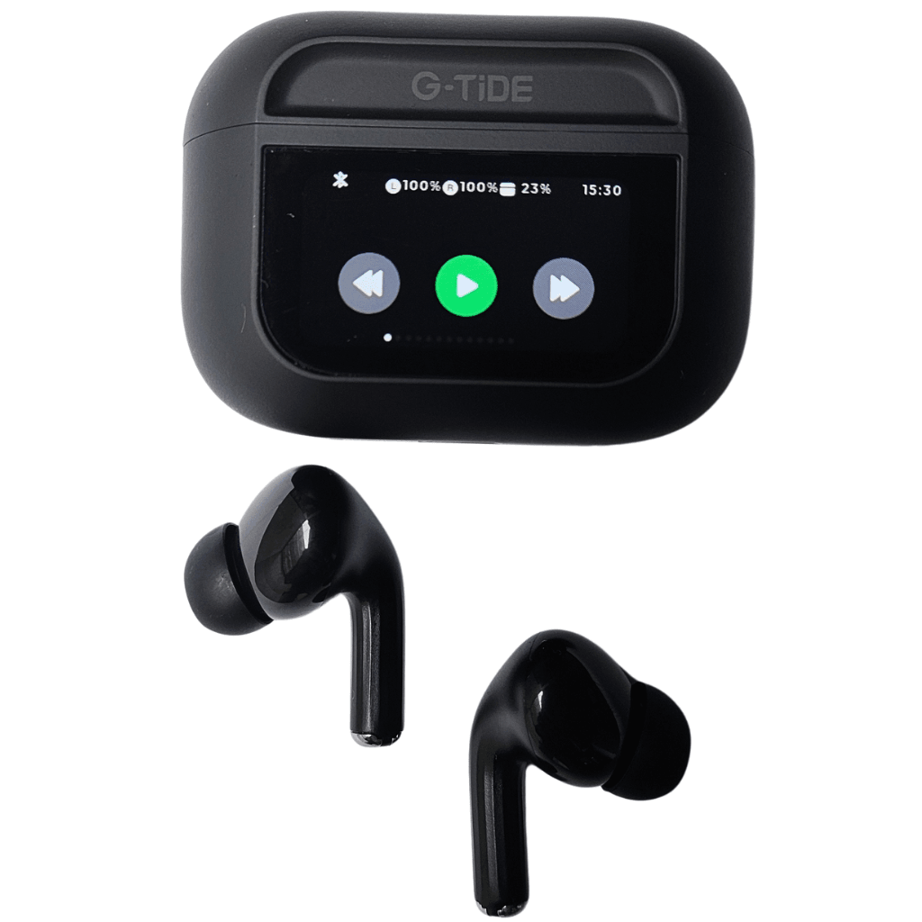 Audífonos con Pantalla Táctil. G-TIDE Future Pod, Bluetooth, Cancelación de ruido, encontrar audífonos — imagen 9