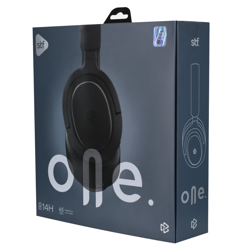 Audifonos Inalámbricos On Ear One STF 14hrs Uso, Negro — imagen 12