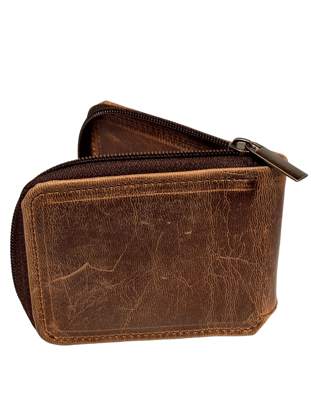 Cartera De 1 Cierre Caballero Piel Legitima Original — imagen 6