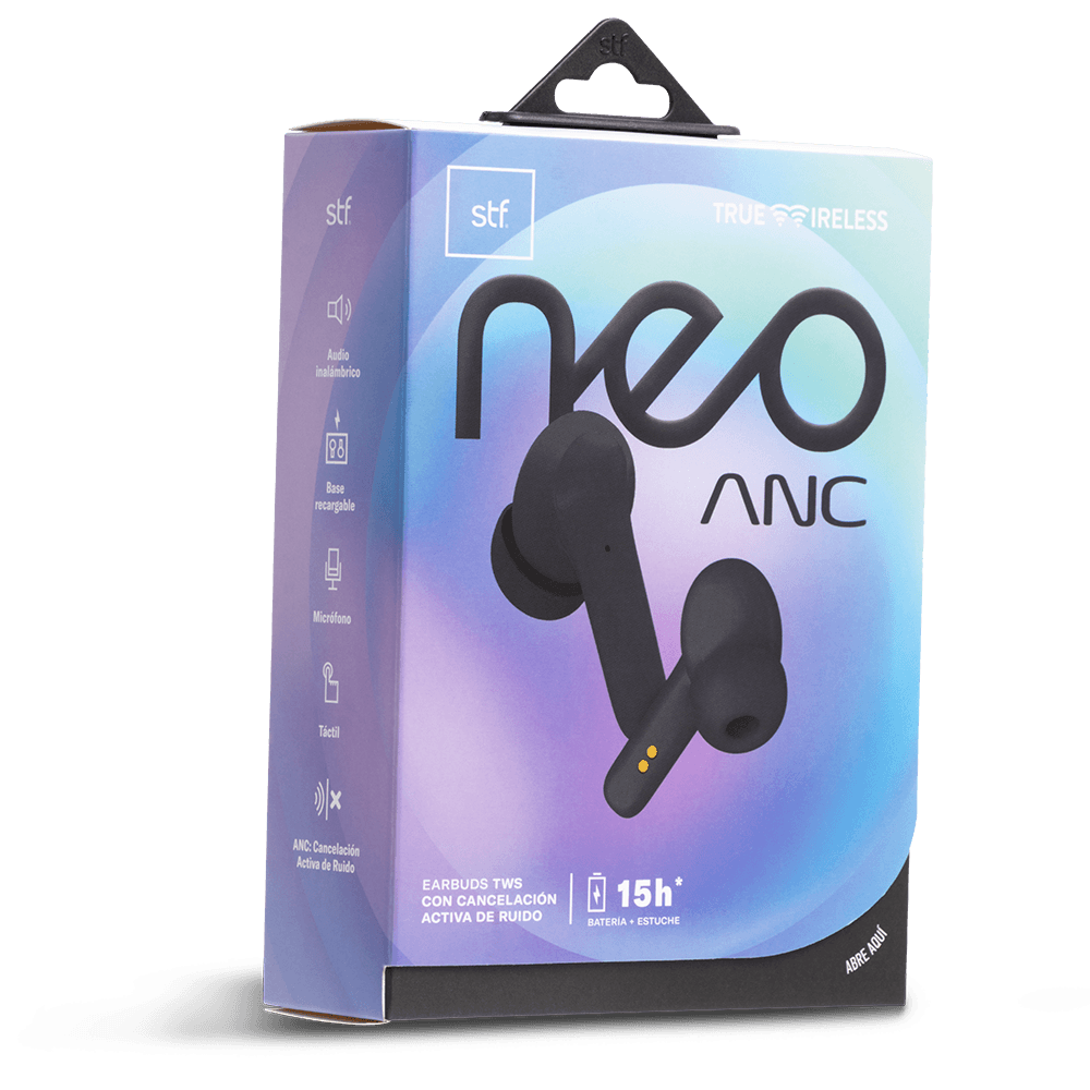 Audífonos Inalámbricos Tws Neo STF 15hrs Uso ANC Negro — imagen 6