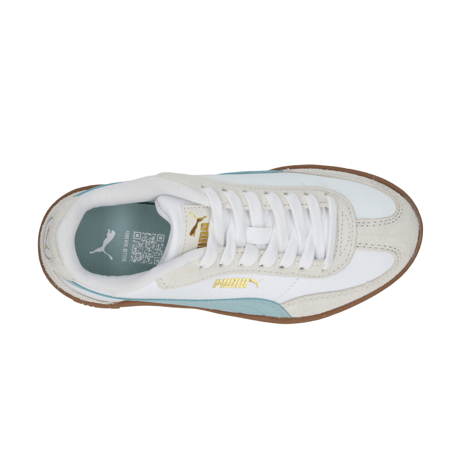 Tenis Puma Club II Dama Casual Plataforma Blanco Azul Mujer — imagen 9