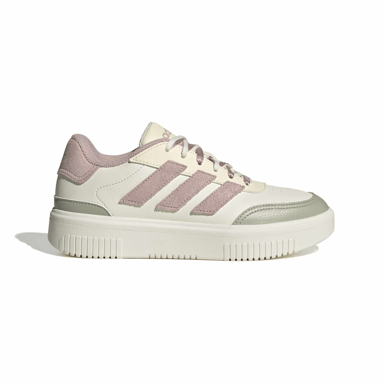 Tenis Adidas Courtblock Bold Dama Hueso Casual Mujer — imagen 2