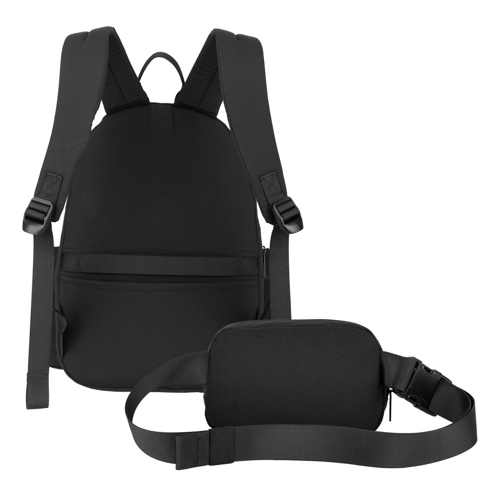 Mochila para Laptop 14" con Cangurera CoolCapital Canyon: Protección y Organización Total, Negro — imagen 6