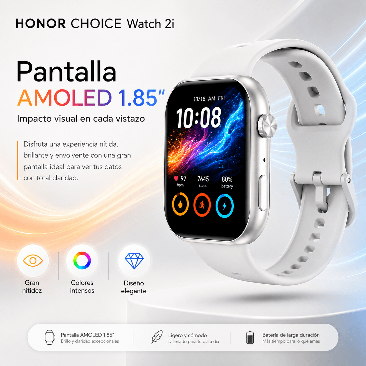 Smartwatch HONOR CHOICE Watch 2i AMOLED 1.85" con Llamadas Bluetooth — imagen 11