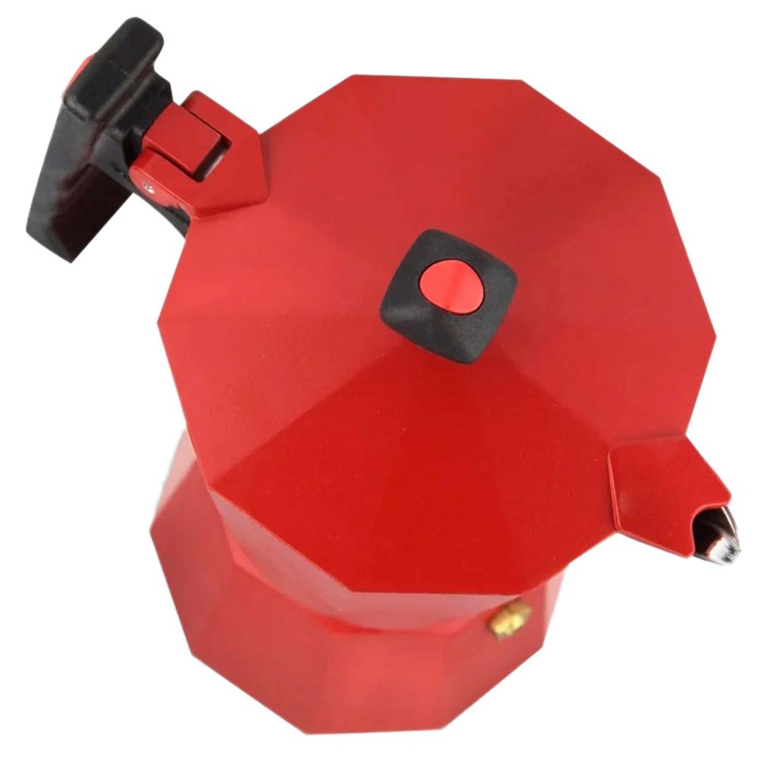 Cafetera Tetera Italiana Magefesa Colombia color Rojo Rinde 6 Tazas — imagen 4