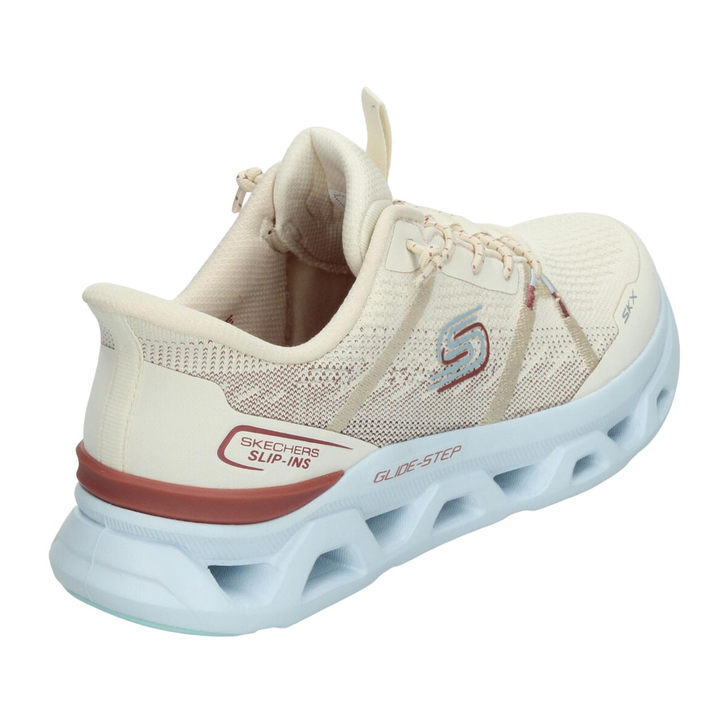 Tenis Skechers Glide-Step Dama Deportivo Crema Mujer — imagen 3