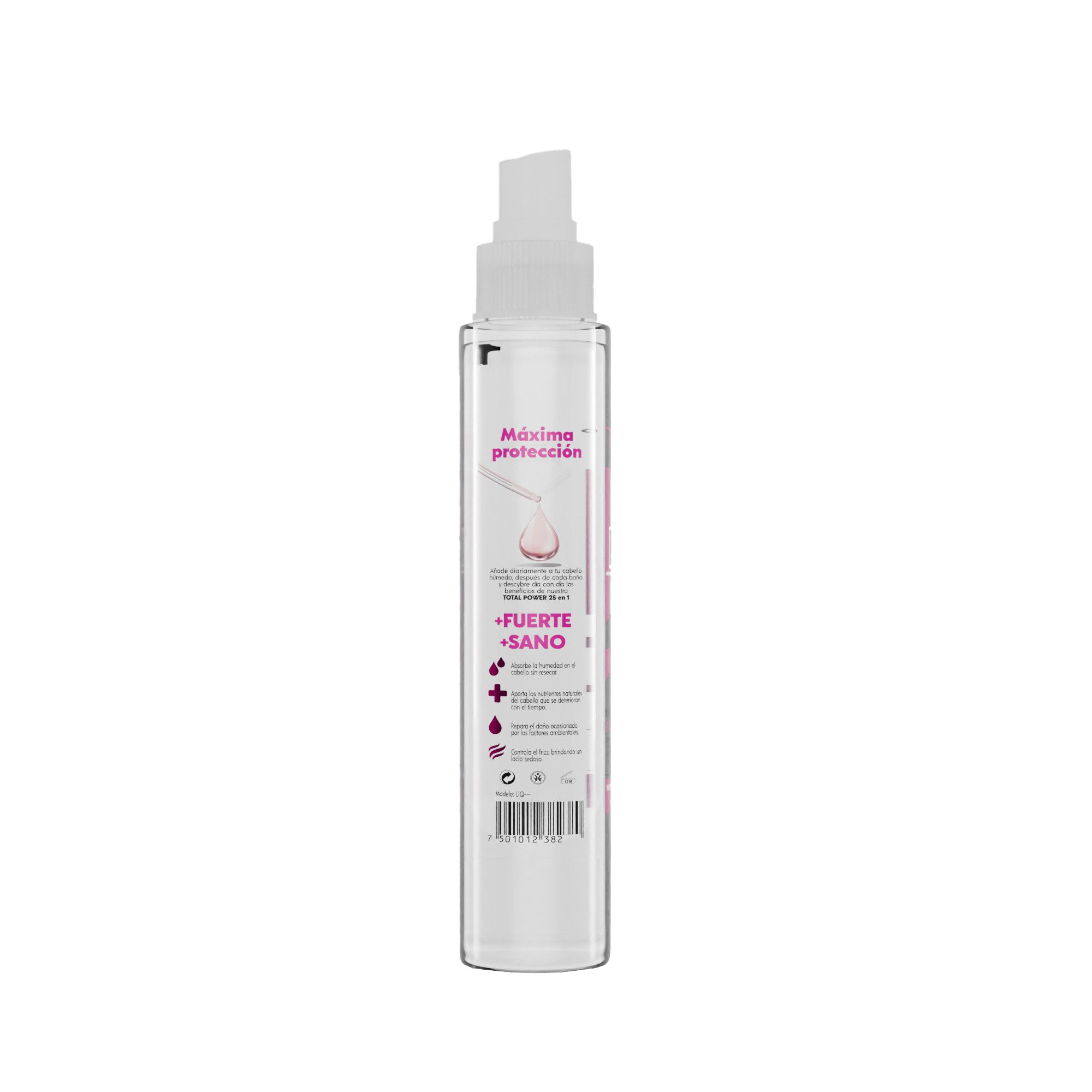 Spray Multibeneficios Protector térmico 25 en 1 Sin enjuague Unisex Total Power 60 ml Timco LIQ25 MINI — imagen 3