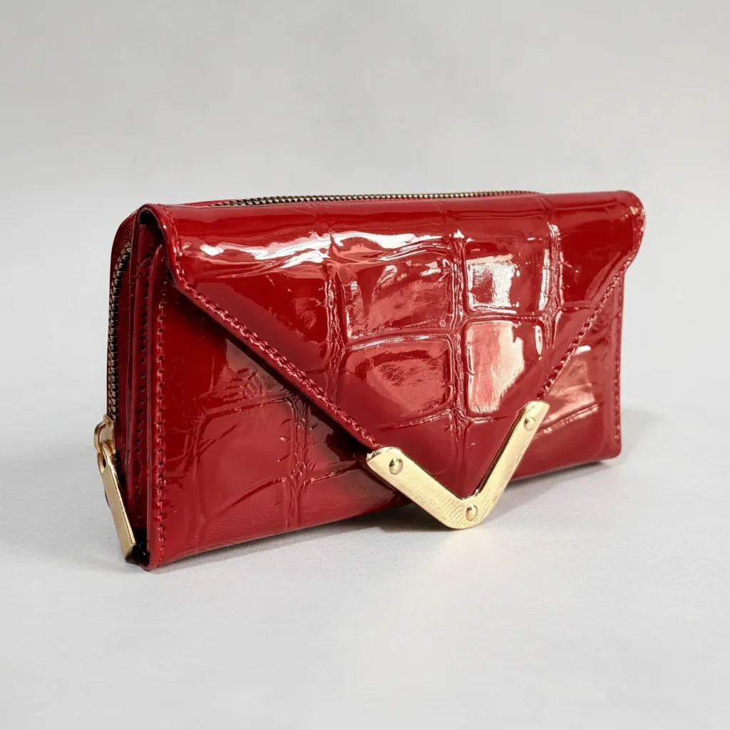 Cartera Billetera Para Mujer De Piel Legitima Charol Original Cinthya — imagen 4