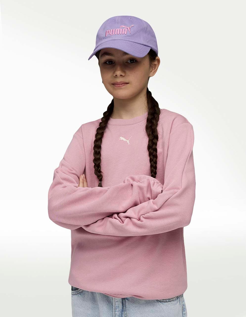 Sudadera Puma Bowtique Crew TR Rosa - Niña — imagen 2
