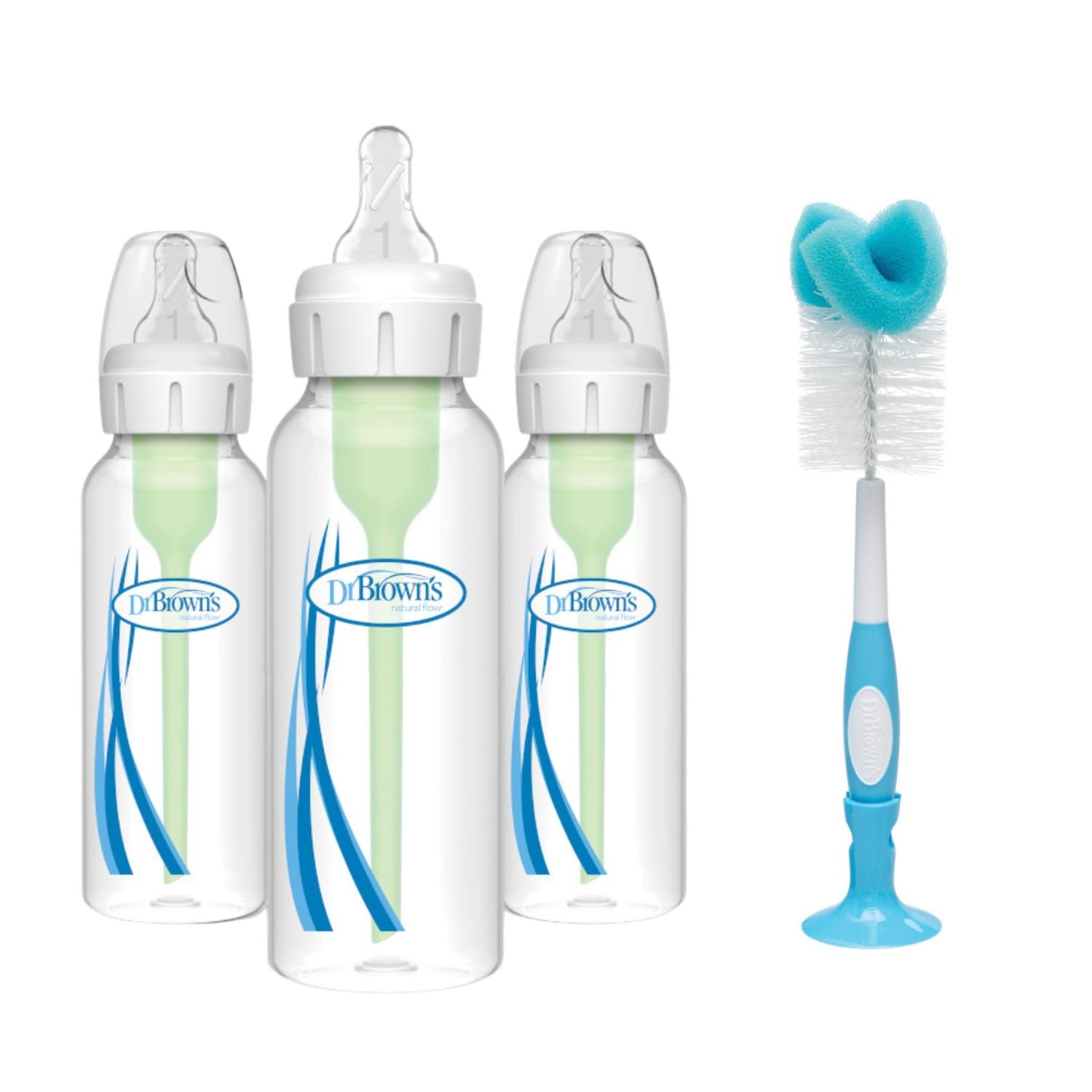 Dr. Brown's Set 3 Biberones Options+ 8oz y Cepillo Limpiador — imagen 1