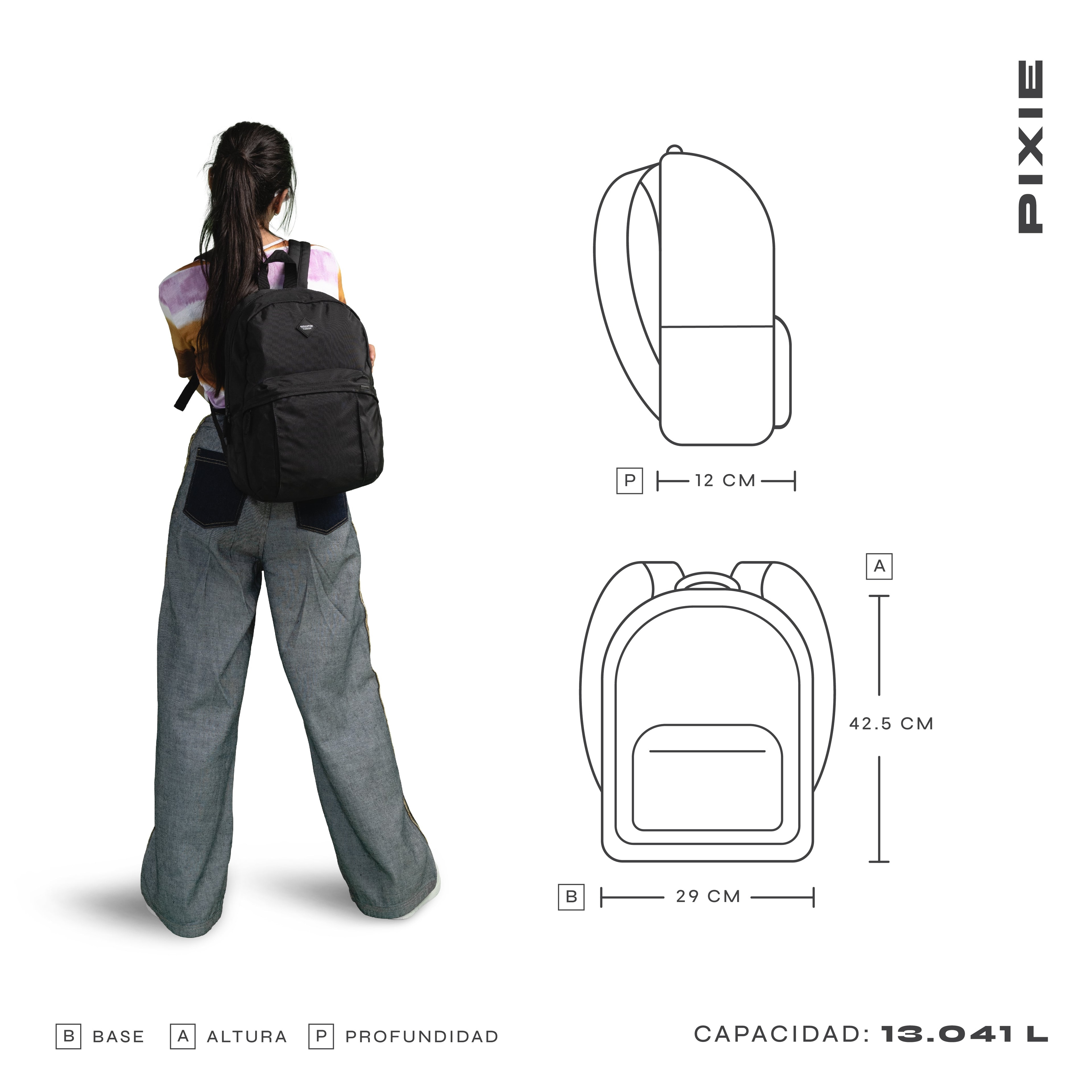Mochila para laptop CoolCapital Pixie 14" pulgadas Menta — imagen 7