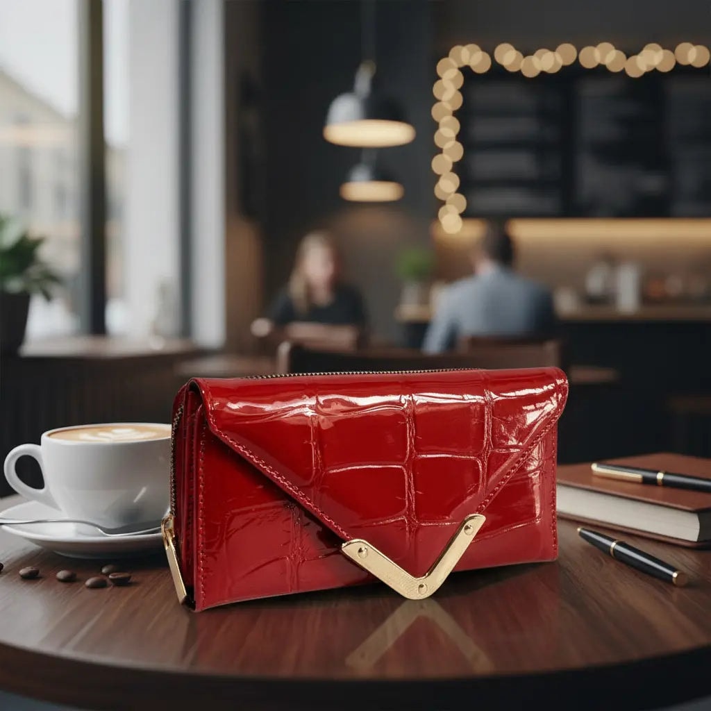 Cartera Billetera Para Mujer De Piel Legitima Charol Original Cinthya — imagen 3