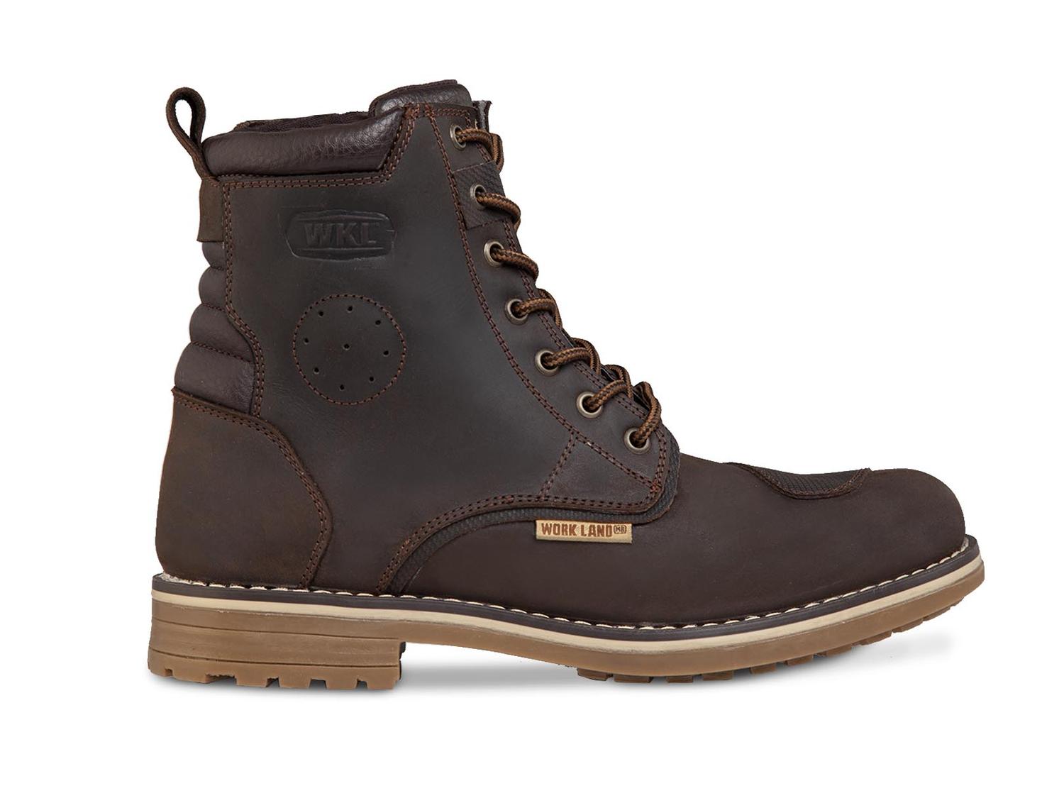 Bota hombre Moto Botin Trabajo biker WORKLAND 89738 Café — imagen 2