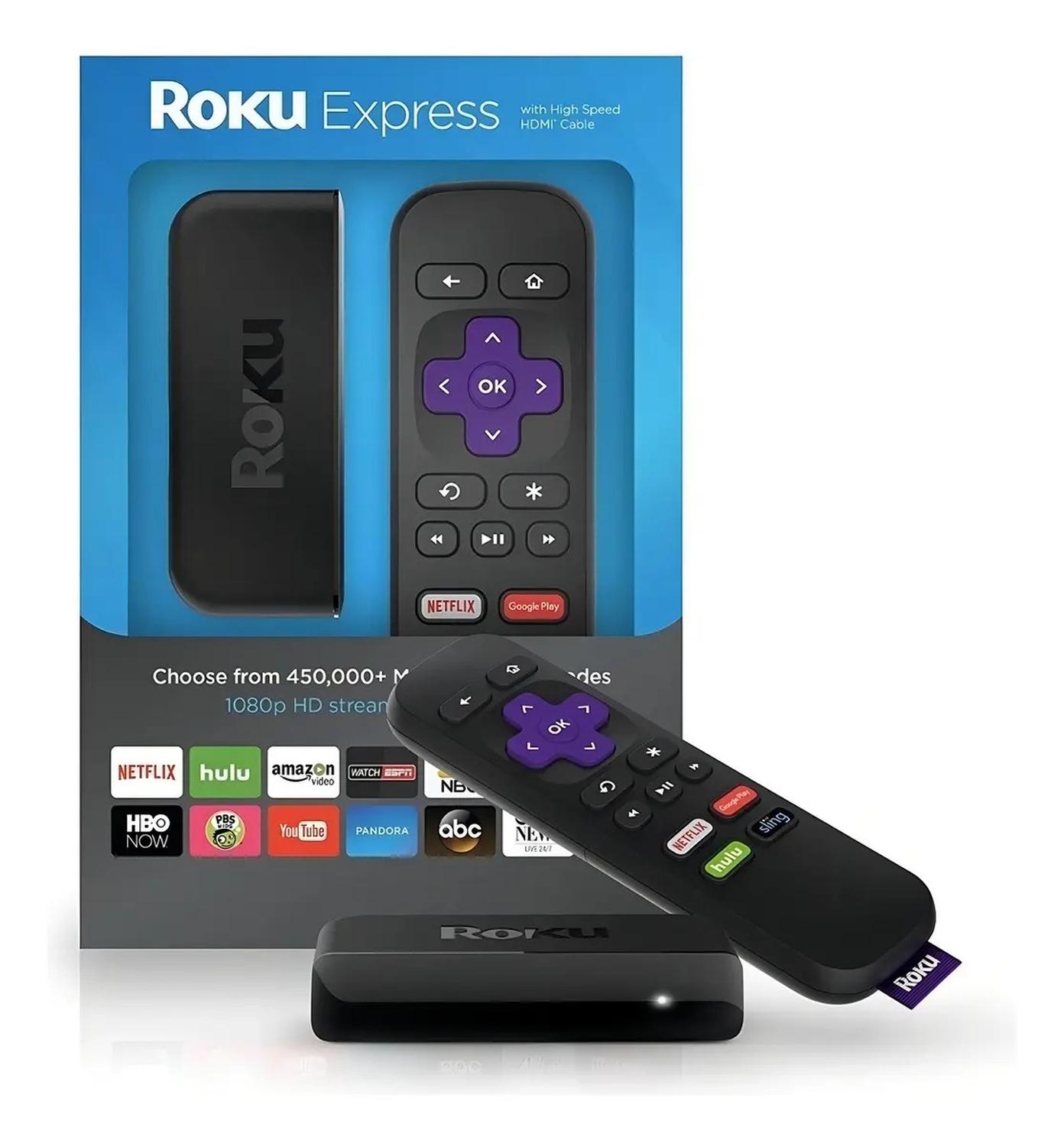 Reproductor Streaming Roku Express HD con Control Remoto y Cable HDMI 3900R — imagen 7