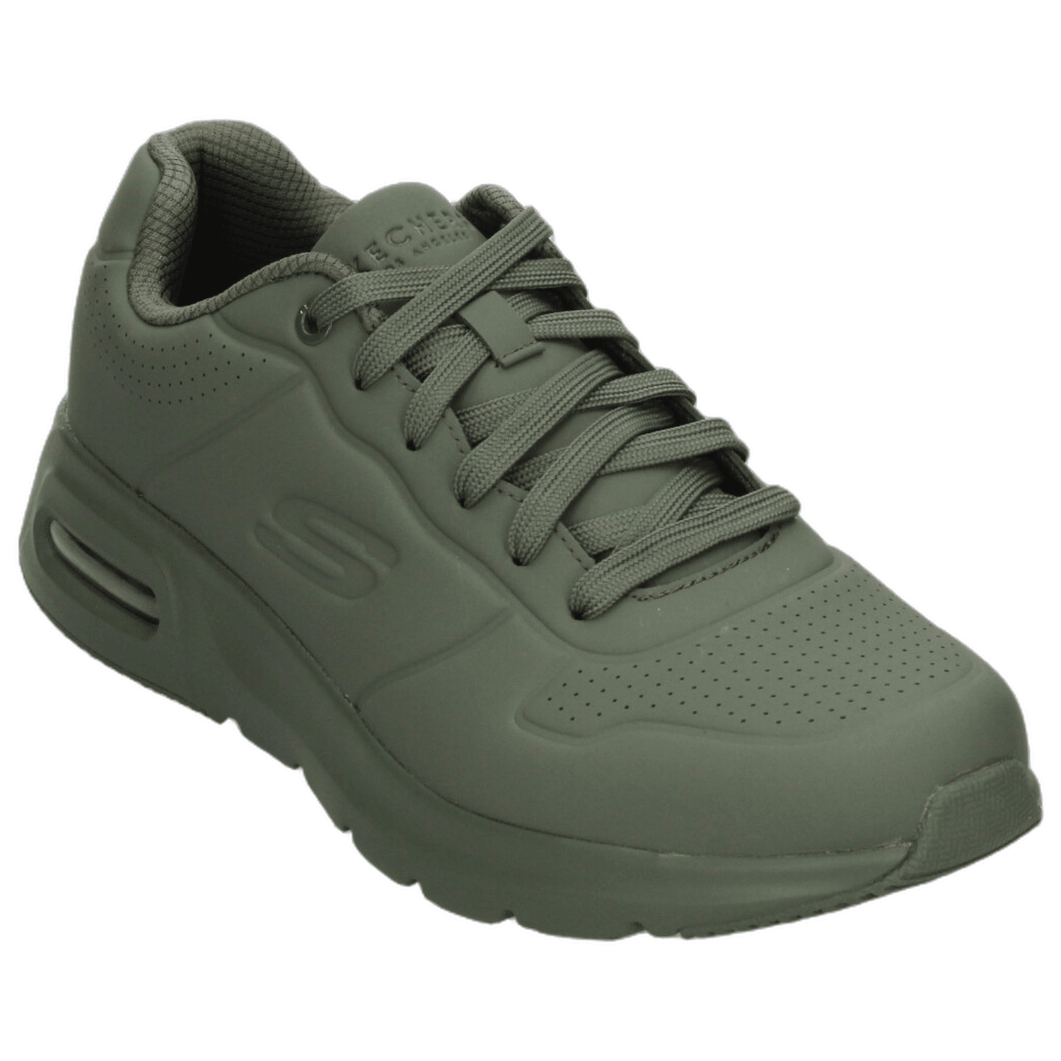 Tenis Hombre Skechers Uno Verde Oliva Casual Cinta Caballero — imagen 5
