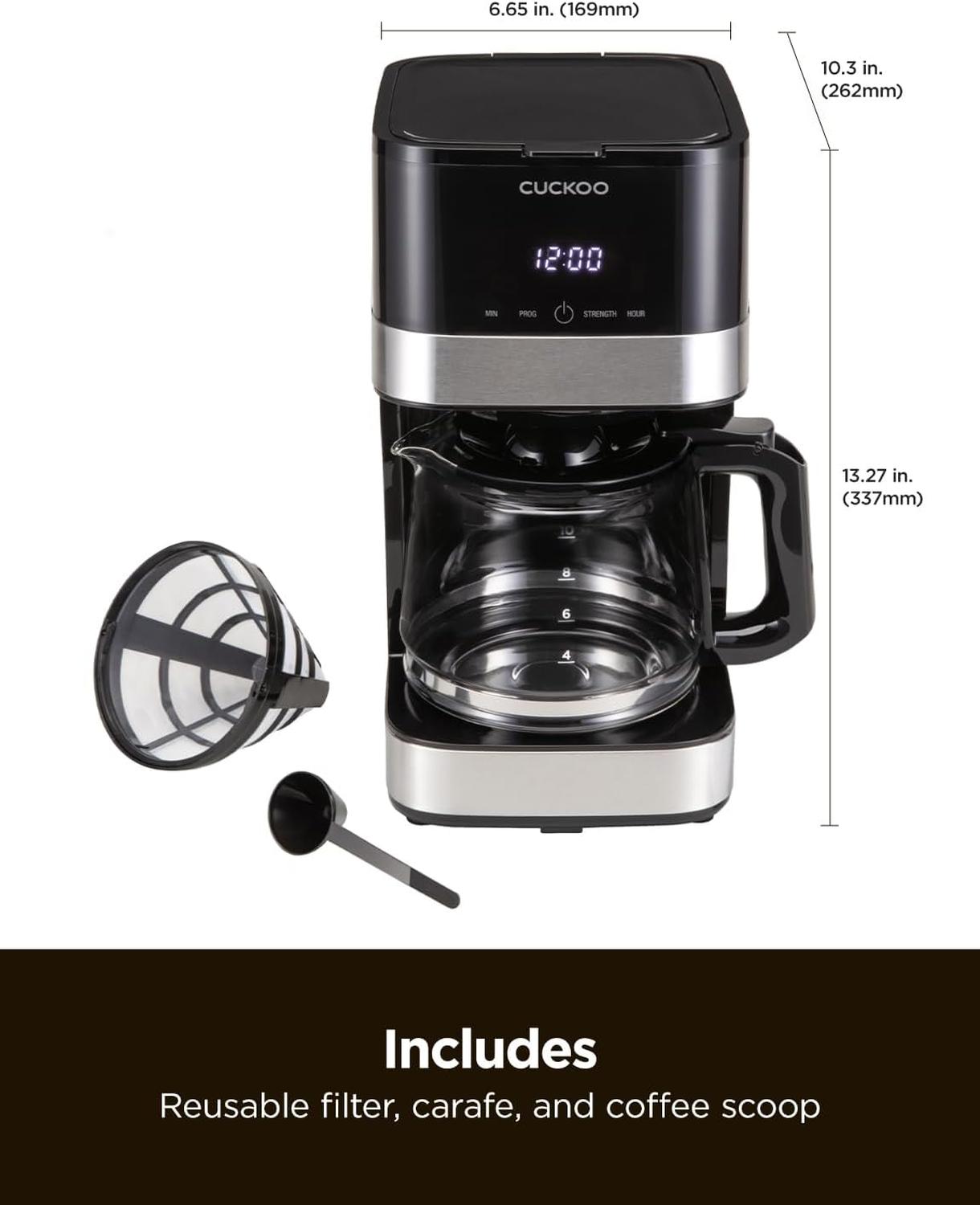 Cafetera de Goteo Cuckoo CCM-BD011B Acero Inoxidable 10 Tazas Programable — imagen 2